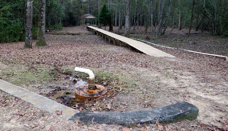Healing Springs located near Millry, AL (site of overflowing springs