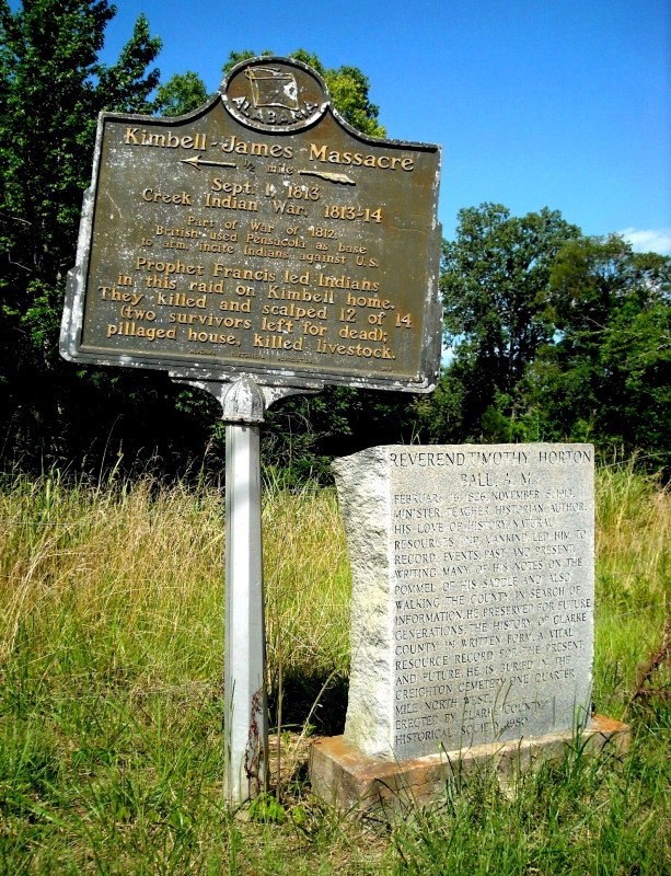 The massacre Fort Mimms during Creek War (1813-1814) aka Red Stick